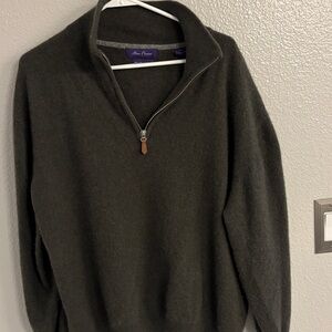 Men's Dark Gray Half-Zip Sweater